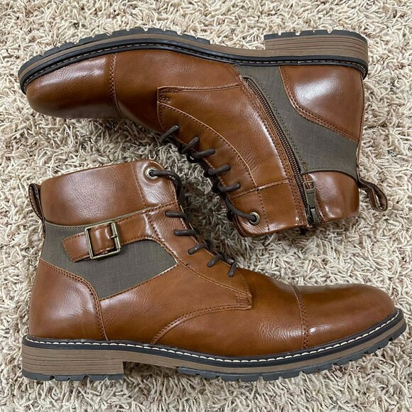 Madden By Steve Madden Men’s Lace-Up Combat Boots Brown, Size 13 (New) main image 10
